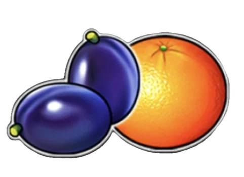 Plum and Orange low pay symbol Burning Hot slot